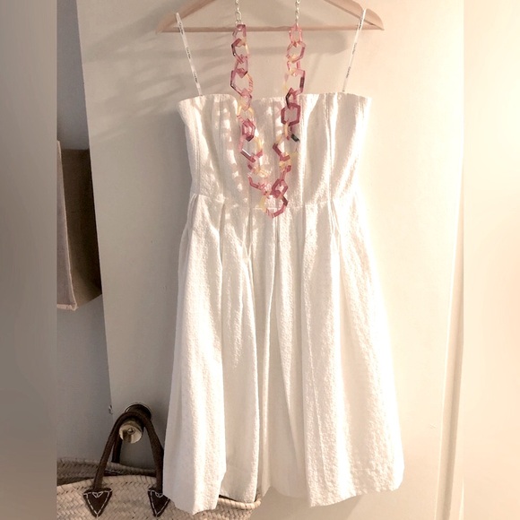 Calvin Klein Dresses & Skirts - NWOT Calvin Klein white textured fabric strapless dress